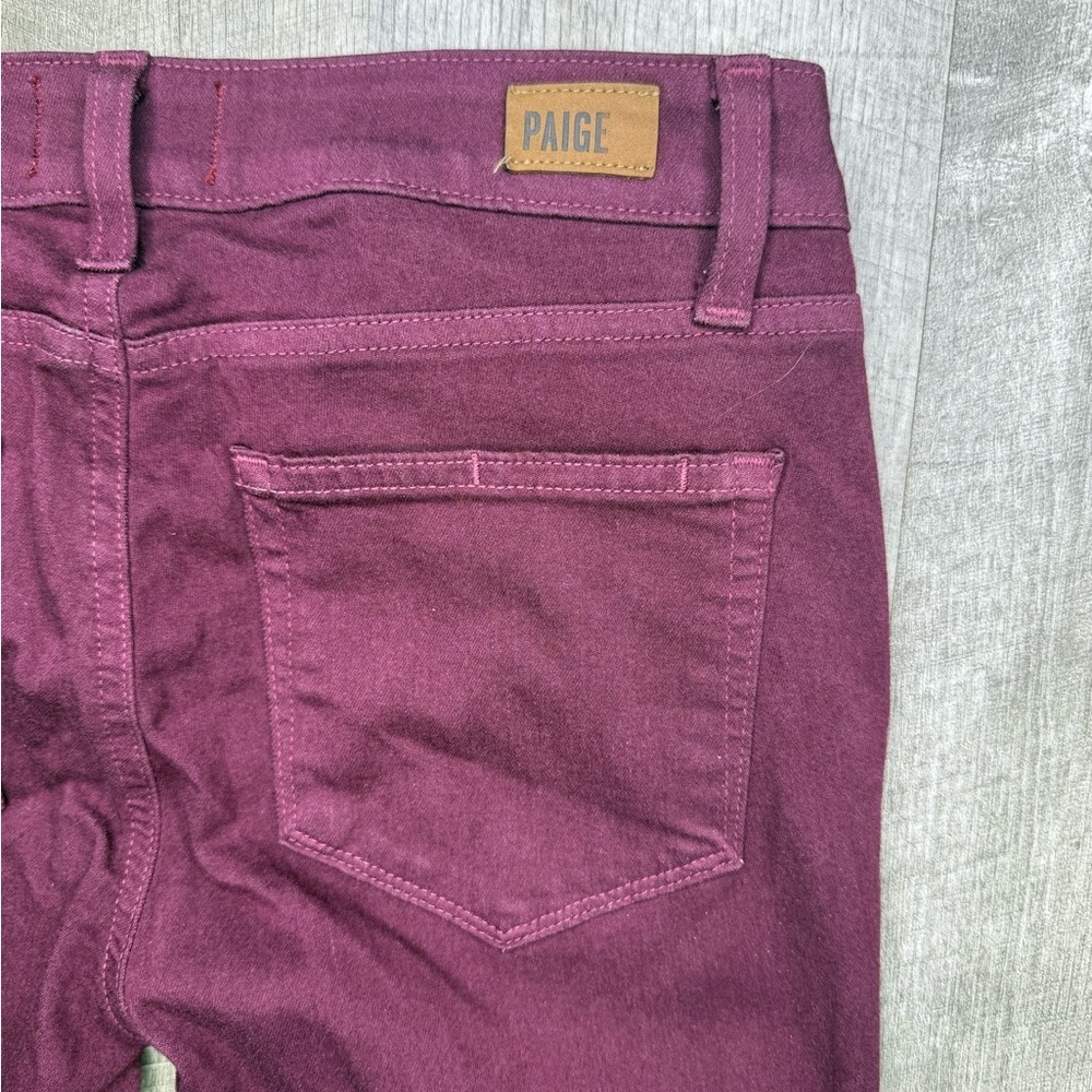 PAIGE Mulberry Denim Jeans Size 28 - Picture 5 of 8